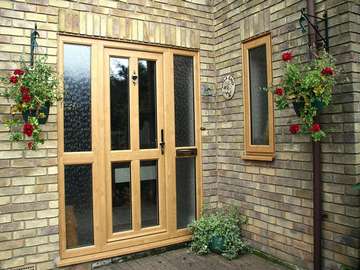 Stockport, Manchester : New Irish Oak Foiled door Entrance - Triple glazed with 36mm sealed units 